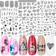 Summer Flowers and Love Adhesive Stickers Nail Art Stickers