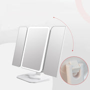 Trifold Makeup Mirror With Light 68 LED Vanity Mirrors 10X Magnifying