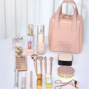 Shell Shape PU Leather Cosmetic Bag Waterproof Letter Makeup Pouch Bag