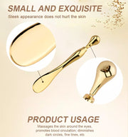 Eye Cream Stick Roller For Face Metal Spatula Puff Applicator Eye