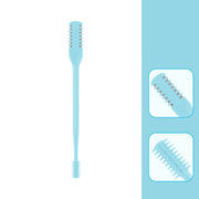 360° double head nose hair trimmer set with three brushes in a sleek storage case.