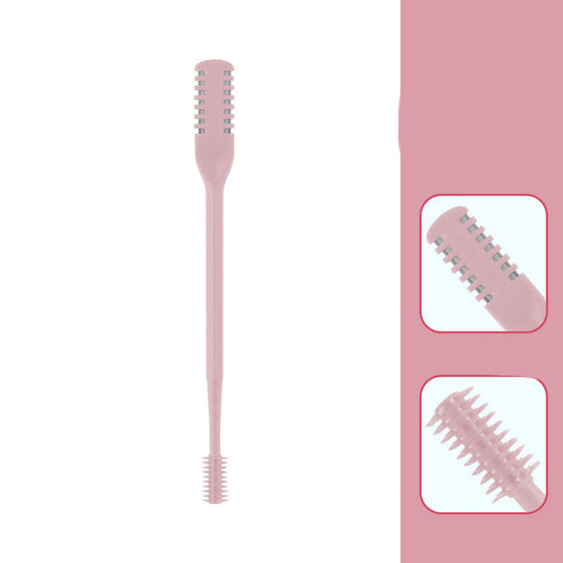 360° double head nose hair trimmer set with three brushes in a sleek storage case.