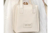 Shell Shape PU Leather Cosmetic Bag Waterproof Letter Makeup Pouch Bag