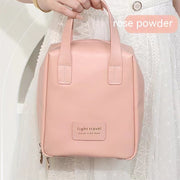 Shell Shape PU Leather Cosmetic Bag Waterproof Letter Makeup Pouch Bag