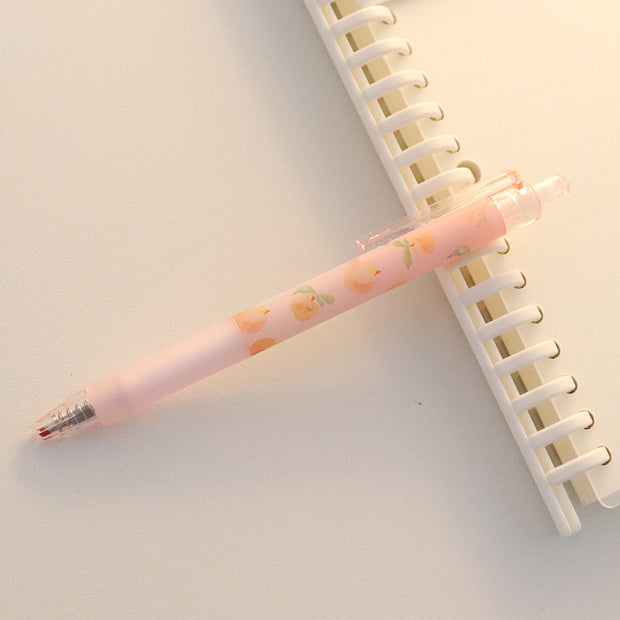Cute Peach Press Gel Pen Korean Stationery Kawaii Gel