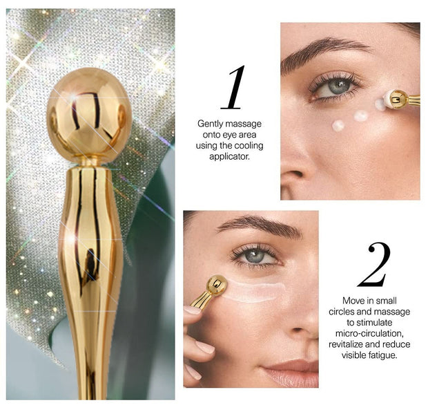 Eye Cream Stick Roller For Face Metal Spatula Puff Applicator Eye