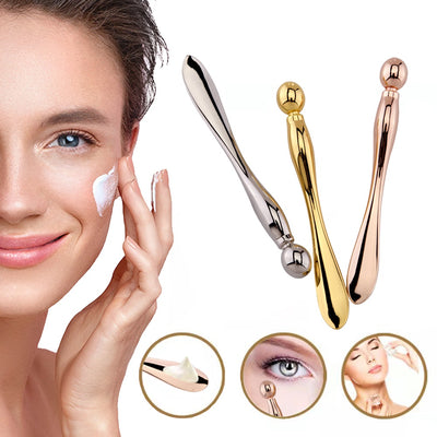 Eye Cream Stick Roller For Face Metal Spatula Puff Applicator Eye
